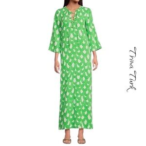 Trina Turk Catamaran 3/4 sleeve Maxi Dress